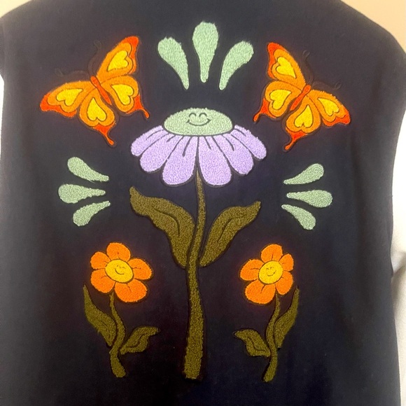 PacSun Varsity Jacket with Floral Sleeves - Picture 5 of 9